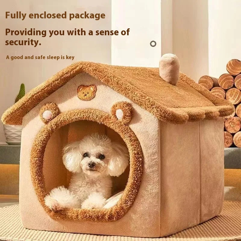 Alpine Plush Dog House Bed