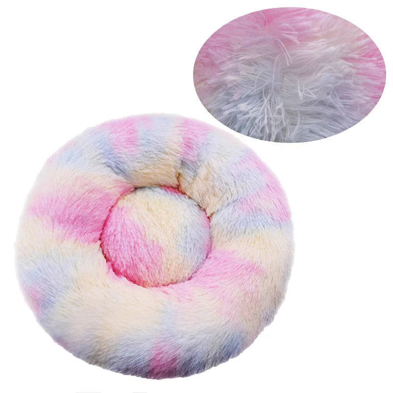 Haven Round Plush Pet Bed — Mid