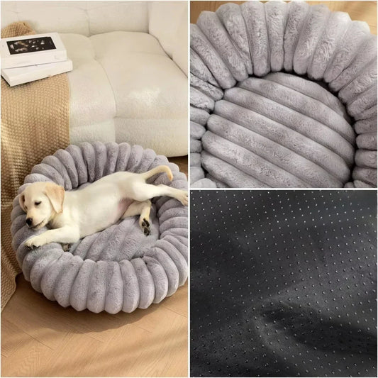 Haven Round Plush Pet Bed — Compact