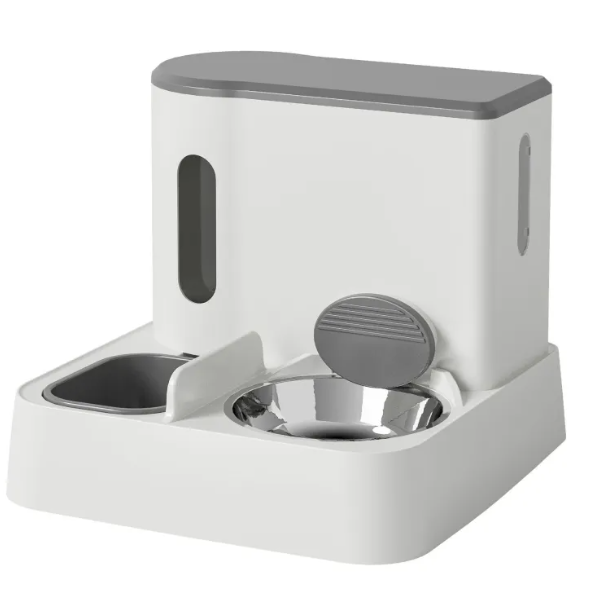 Dual-Bowl Automatic Feeder & Fountain