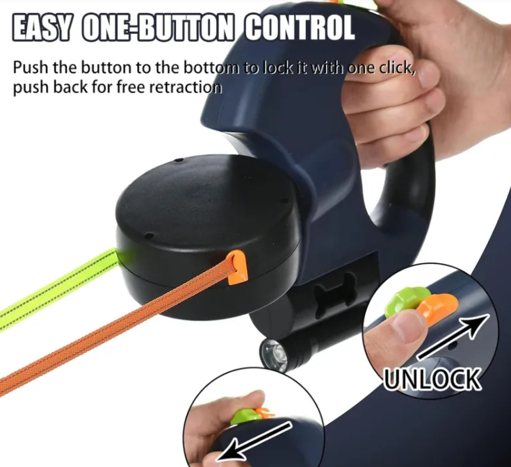 Duo Retractable Walking Leash