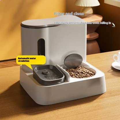 Dual-Bowl Automatic Feeder & Fountain