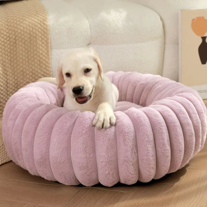Haven Round Plush Pet Bed — Compact
