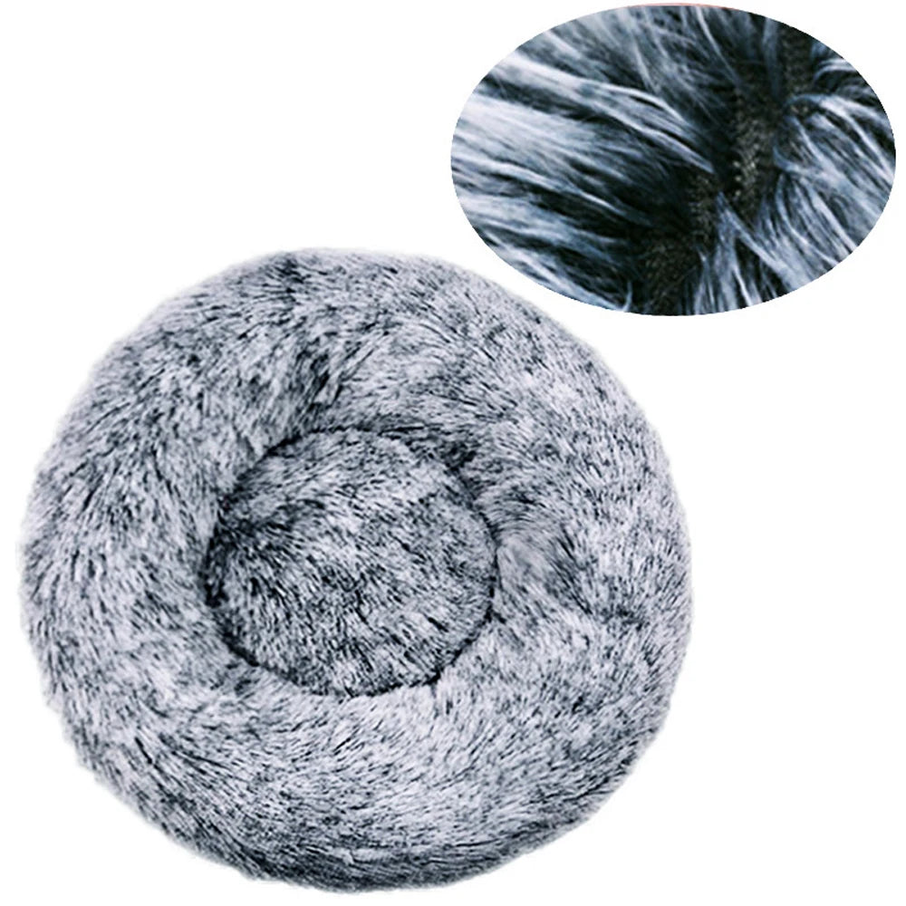 Haven Round Plush Pet Bed — Mid