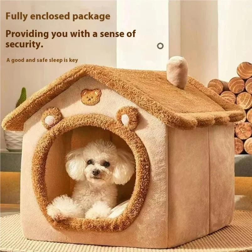 Alpine Plush Dog House Bed