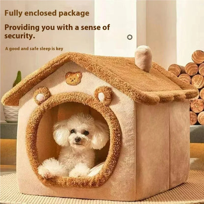 Alpine Plush Dog House Bed