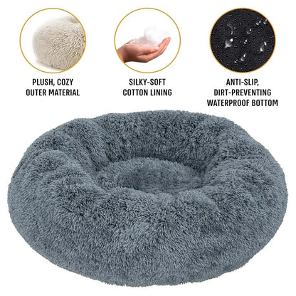 Haven Round Plush Pet Bed — Mid