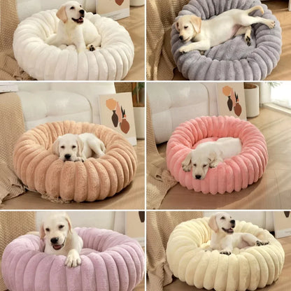 Haven Round Plush Pet Bed — Compact