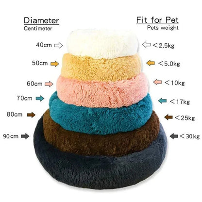 Haven Round Plush Pet Bed — Mid
