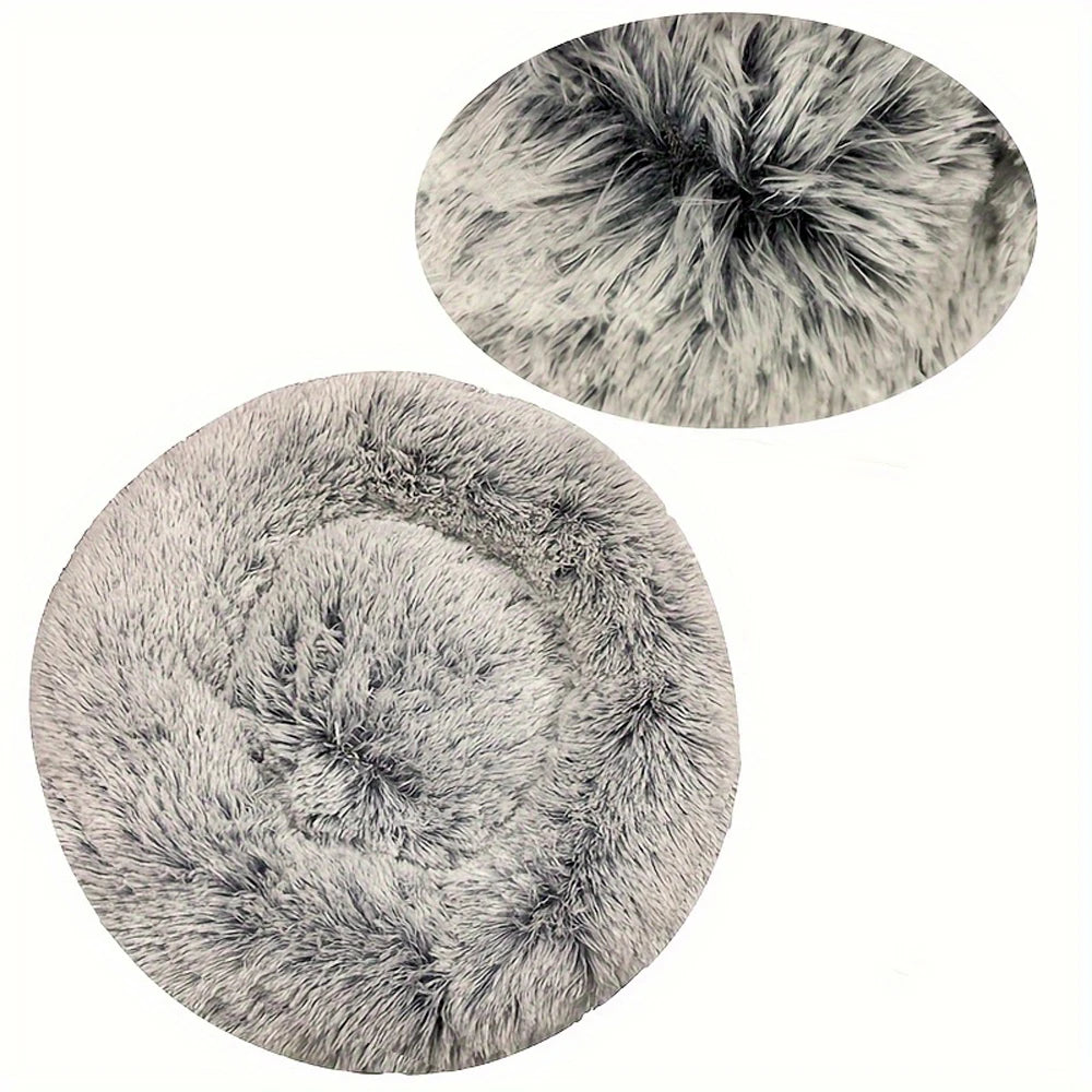 Haven Round Plush Pet Bed — Mid