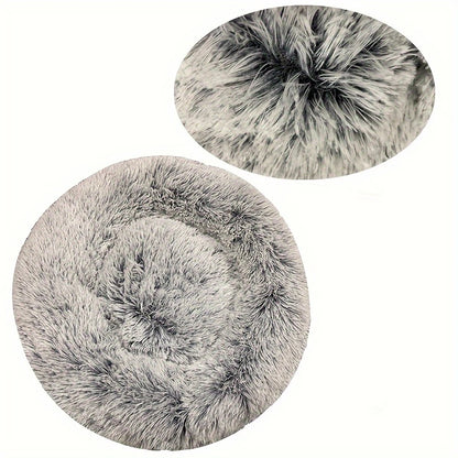 Haven Round Plush Pet Bed — Mid