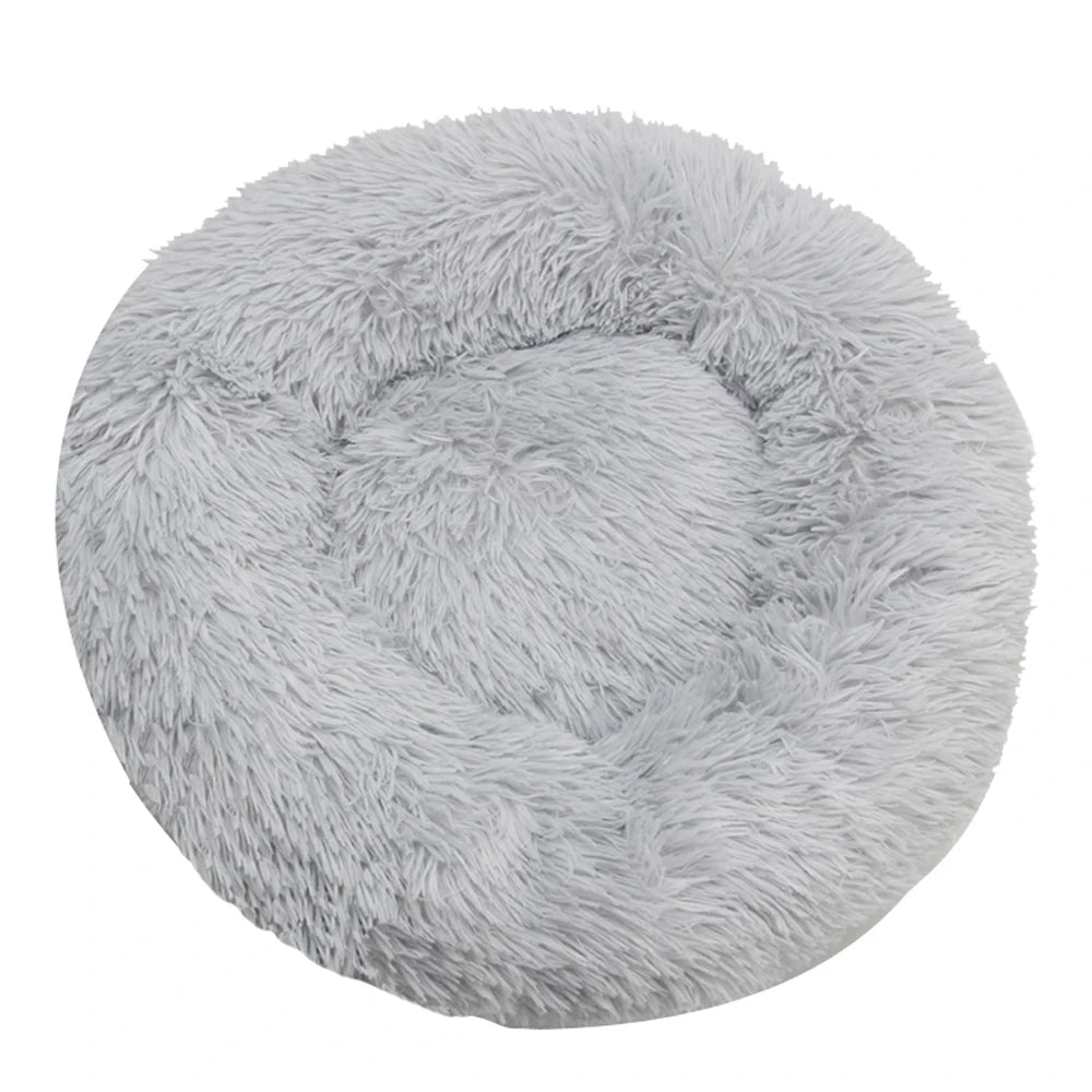 Haven Round Plush Pet Bed — Mid