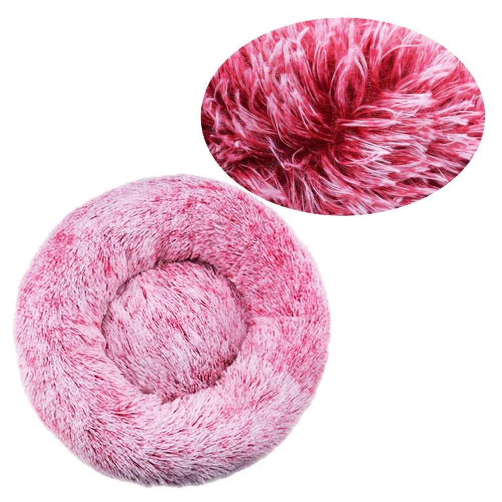 Haven Round Plush Pet Bed — Mid