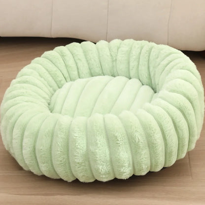 Haven Round Plush Pet Bed — Compact