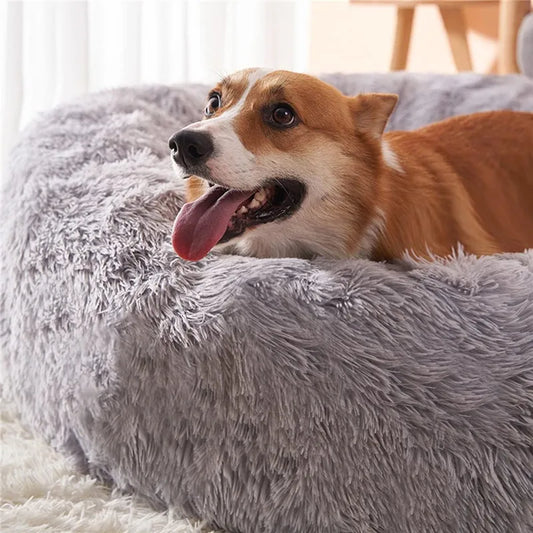 Haven Round Plush Pet Bed — Large