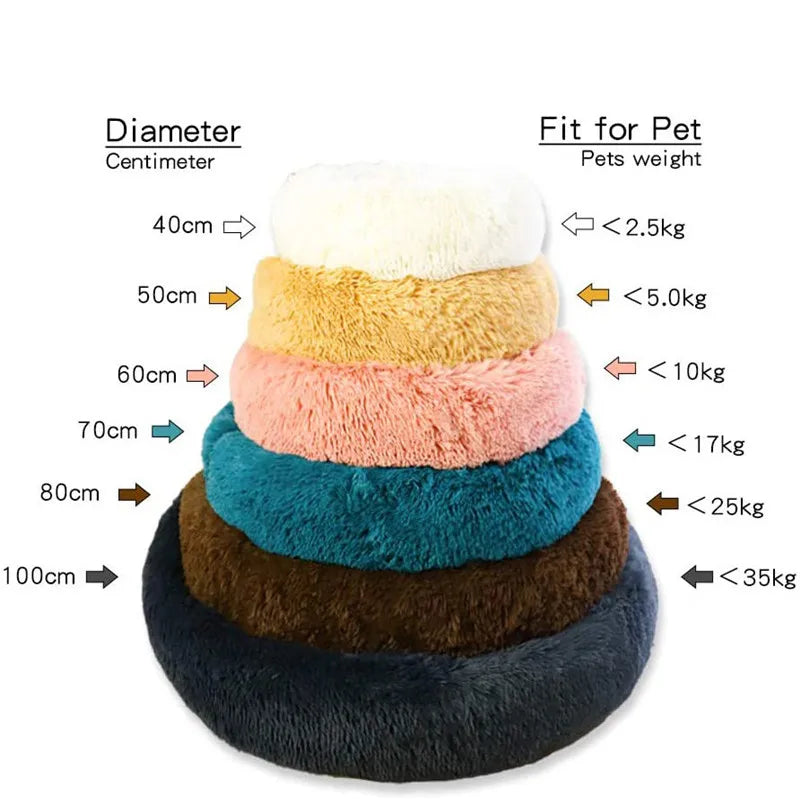 Haven Round Plush Pet Bed — Large
