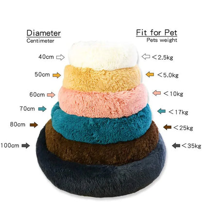 Haven Round Plush Pet Bed — Large