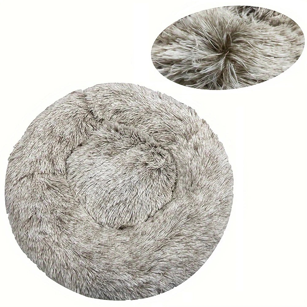 Haven Round Plush Pet Bed — Mid