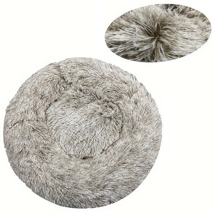 Haven Round Plush Pet Bed — Mid