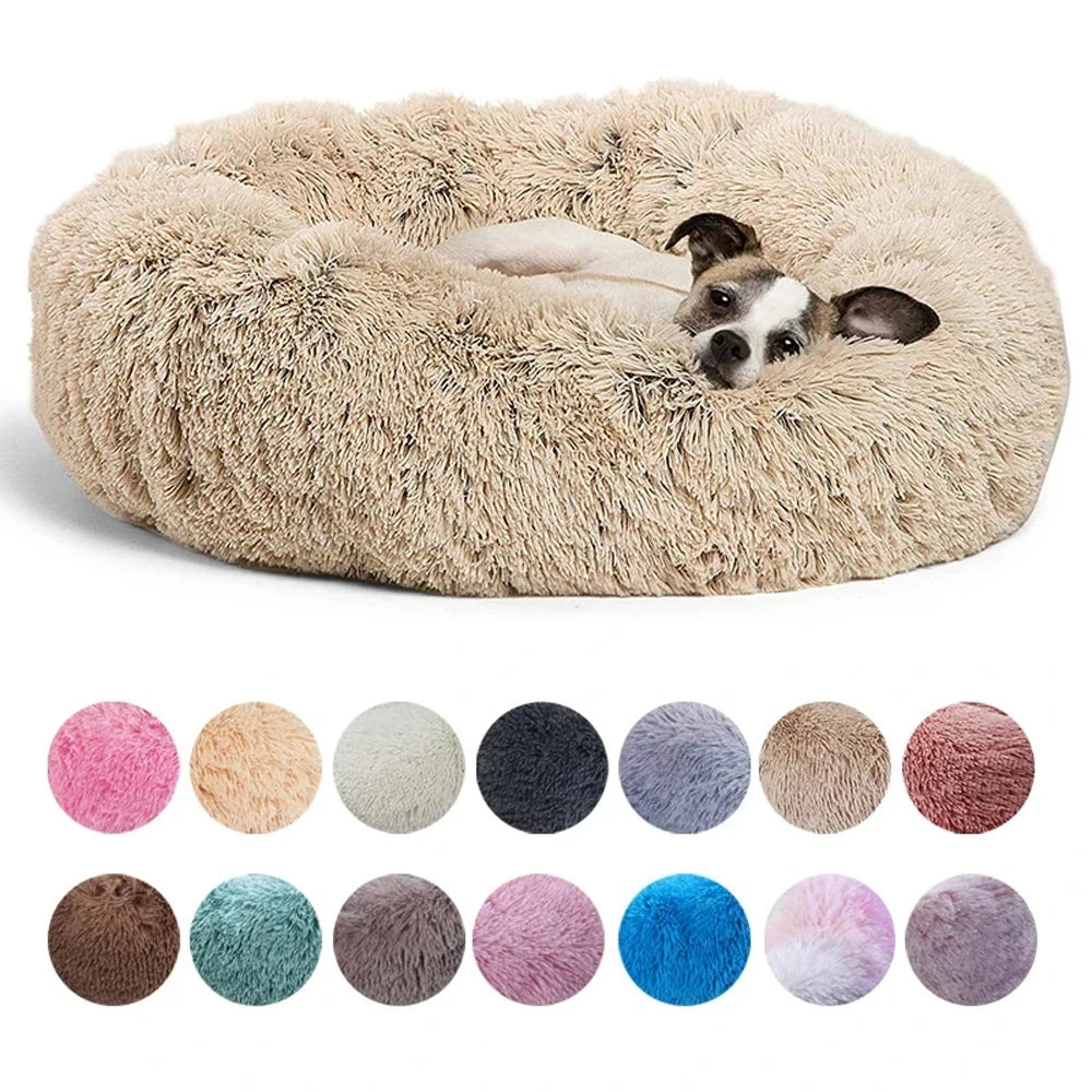 Haven Round Plush Pet Bed — Mid