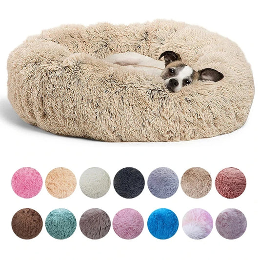 Haven Round Plush Pet Bed — Mid