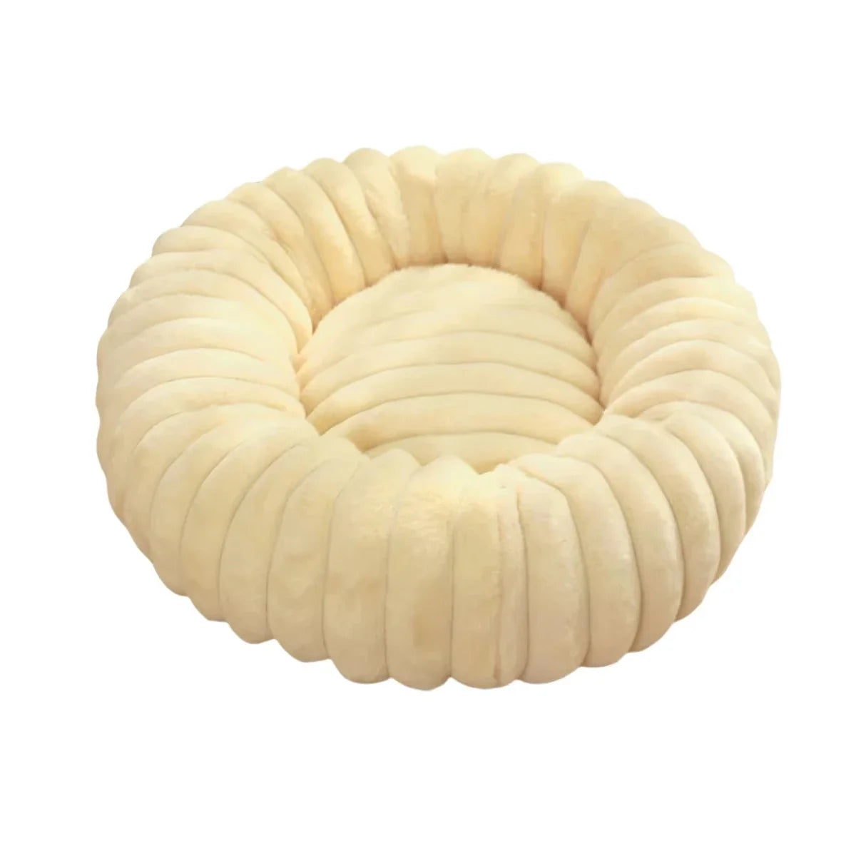Haven Round Plush Pet Bed — Compact