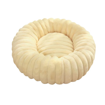 Haven Round Plush Pet Bed — Compact