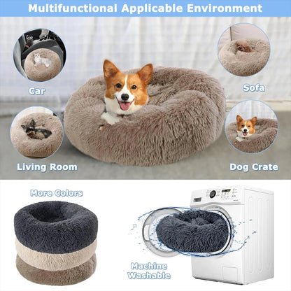 Haven Round Plush Pet Bed — Mid