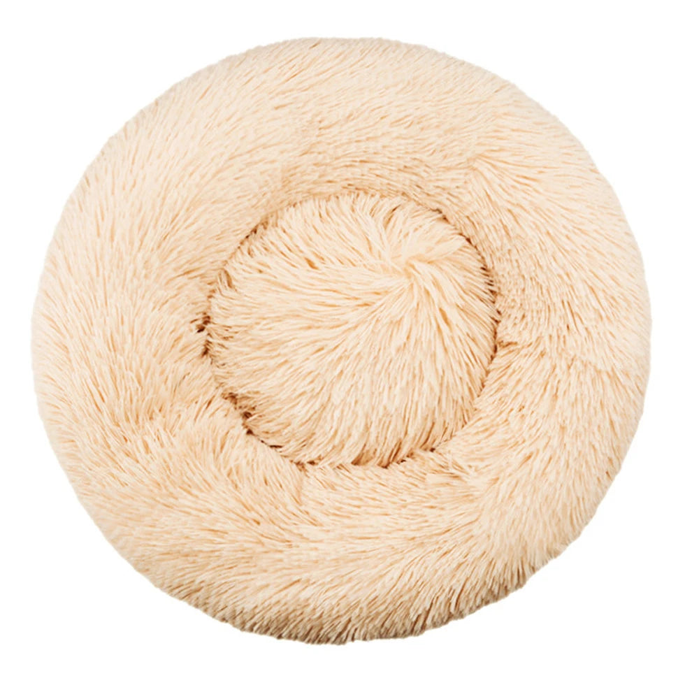 Haven Round Plush Pet Bed — Mid