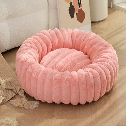 Haven Round Plush Pet Bed — Compact