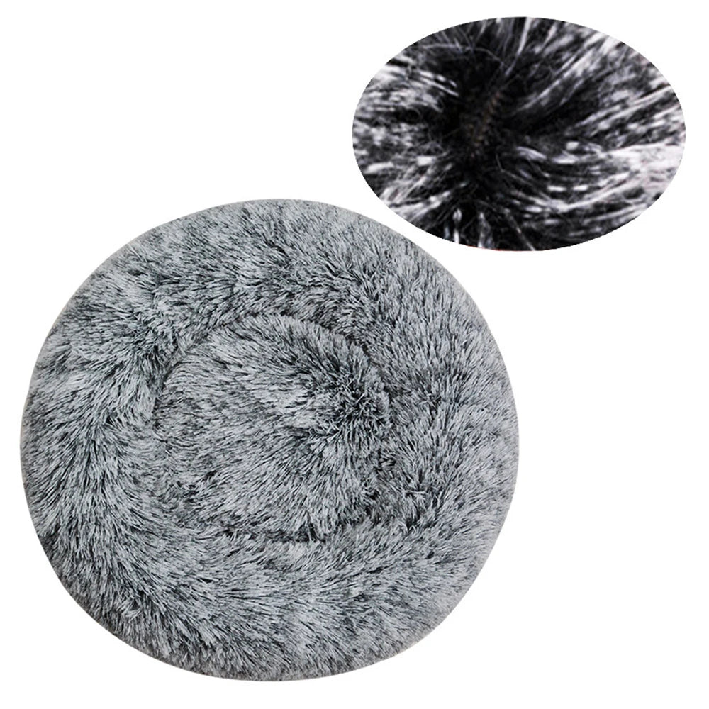 Haven Round Plush Pet Bed — Mid