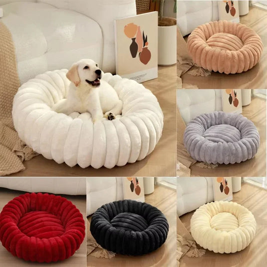 Haven Round Plush Pet Bed — Compact