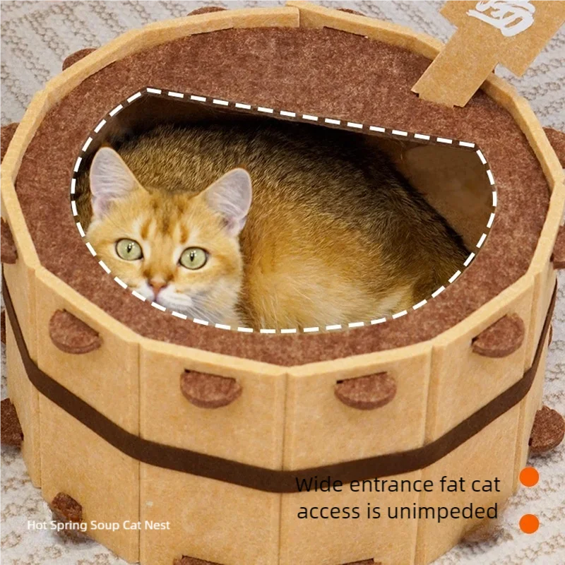 Bramble Felt Cat Basin Bed